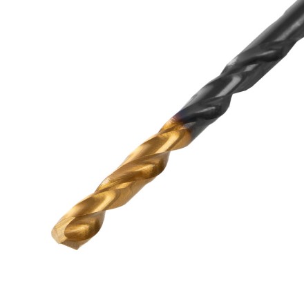 Сверло по металлу, 3,8 мм, HSS-Tin, Golden Tip, 10 шт. Denzel 717208 купить в Нефтеюганске