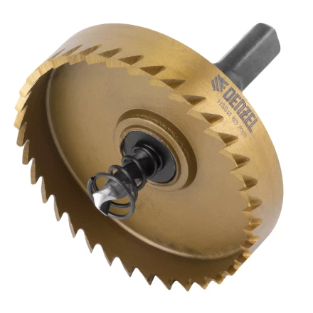 Коронка по металлу HSS, 63 мм, нитридтитановое покрытие Denzel 724120 купить в Нефтеюганске