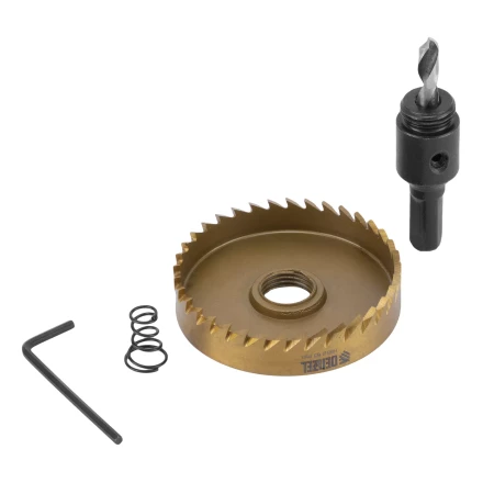 Коронка по металлу HSS, 63 мм, нитридтитановое покрытие Denzel 724120 купить в Нефтеюганске