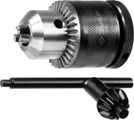 Патрон ЗУБР &quot;ЭКСПЕРТ&quot; цельнометаллический для дрели, с ключом, фиксатор, 13мм, 1/2&quot; 29082-13-1/2_z01 купить в Нефтеюганске