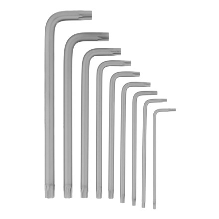 Набор ключей имбусовых Torx-Tempered, TT10-50, CrV, 9 шт., удлиненные Сибртех 123717 купить в Нефтеюганске