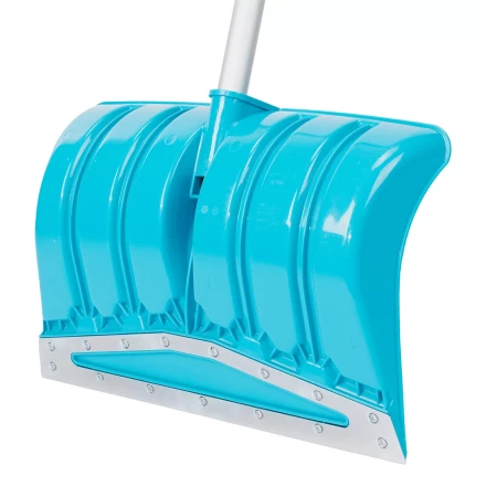 Лопата-скрепер для уборки снега Palisad 61797, полипропилен, 460х320х1300 мм, алюминиевый черенок, ПВХ, LUXE купить в Нефтеюганске