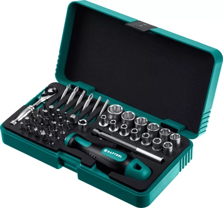 Набор: отвертка-битодержатель X-Drive с битами, торцевыми головками, мини-трещеткой, 25816 купить в Нефтеюганске