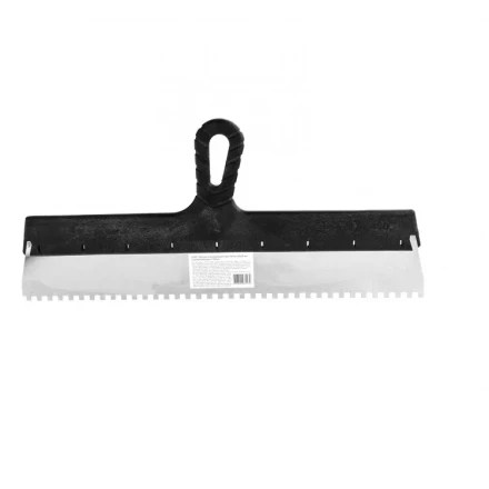 Шпатель из нержавеющей стали 450 мм зуб 6 х 6 мм пластмассовая ручка 85142 купить в Нефтеюганске