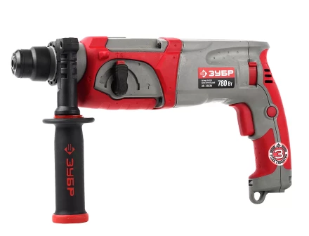 Перфоратор ЗУБР SDS-plus, реверс, 3 Дж, 0-1100 об/мин, 0-4500 уд/мин, 780Вт, кейс ЗП-780ЭК купить в Нефтеюганске