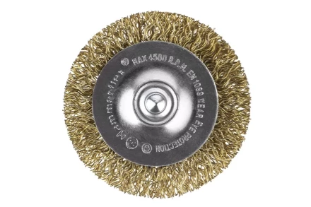 Кордщетка HAMMER плоская 50мм для дрели гофрированная латунированная сталь (207-205) купить в Нефтеюганске