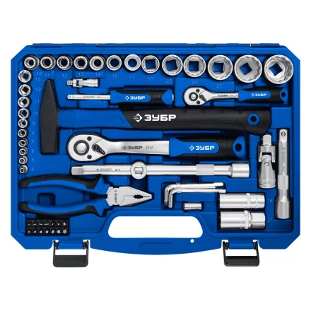 ЗУБР Универсал-76, 76 предм., (1/2+ 1/4), универсальный набор инструмента, Профессионал (27670-H76) купить в Нефтеюганске
