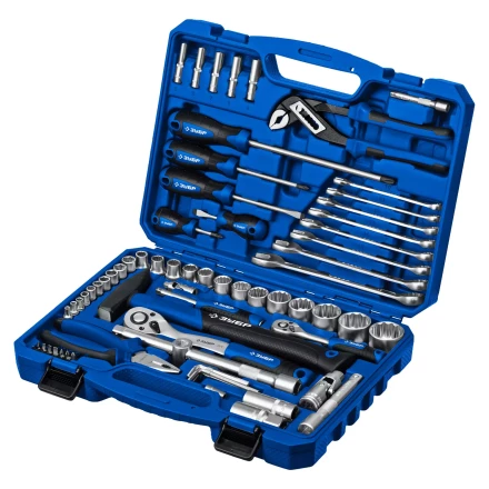 ЗУБР Универсал-76, 76 предм., (1/2+ 1/4), универсальный набор инструмента, Профессионал (27670-H76) купить в Нефтеюганске