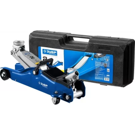 Домкрат гидравлический подкатной T35, 2т, 85-330мм, в кейсе, ЗУБР Профессионал 43056-2-K купить в Нефтеюганске