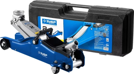 Домкрат гидравлический подкатной T35, 2т, 85-330мм, в кейсе, ЗУБР Профессионал 43056-2-K купить в Нефтеюганске