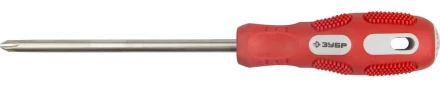 Отвертка ЗУБР "ПРОФИ" хромованадиевая сталь, двухкомпонентная рукоятка, магнит наконечник, PH3x150мм 25232-3-150_z01 купить в Нефтеюганске