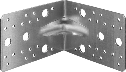 ЗУБР УКУ-2.5, 90 x 130 x 130 x 2.5 мм, цинк, усиленный крепежный уголок (31011-130) купить в Нефтеюганске