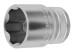 Торцовая головка KRAFTOOL &quot;INDUSTRIE QUALITAT&quot;, Cr-V, SUPER-LOCK, хромосатинированная, 1/2&quot;, 22 мм 27801-22_z01 купить в Нефтеюганске