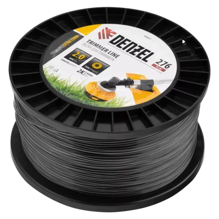 Леска для триммера двухкомпонентная круглая, 2,0мм х 276м, на DIN катушке EXTRA CORD// Denzel 96807 купить в Нефтеюганске