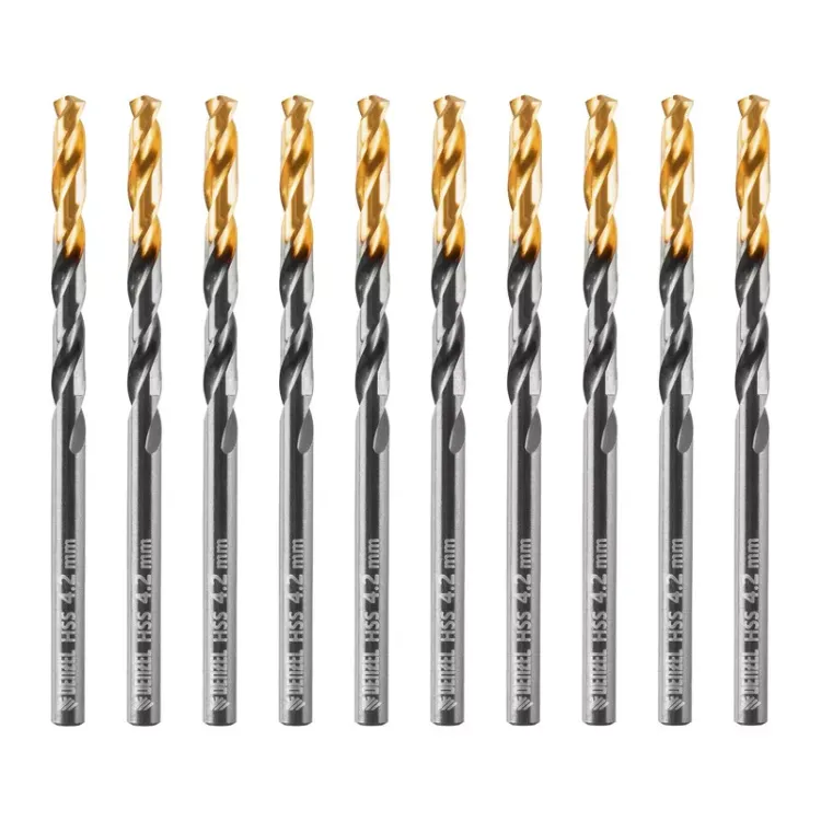 Сверло по металлу, 4,2 мм, HSS-Tin, Golden Tip, 10 шт. Denzel 717210 купить в Нефтеюганске