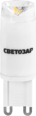 Лампа СВЕТОЗАР светодиодная &quot;LED technology&quot;, цоколь G9, теплый белый свет (3000 К), 2,5Вт (20) 44595-20 купить в Нефтеюганске