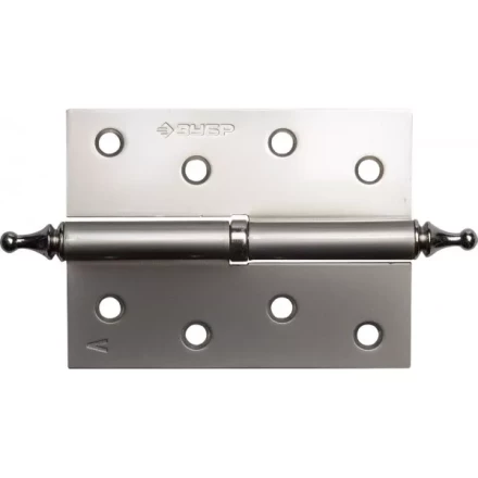 Петля дверная разъемная ЗУБР &quot;ЭКСПЕРТ&quot;, 1 подшипник, цвет мат. никель (PN), левая, с крепежом, 100х75х2,5мм,2шт 37605-100-4L купить в Нефтеюганске