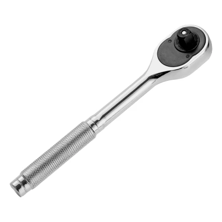 Ключ-трещотка 3/8&quot;, 45 зубьев, цельнометаллический, с быстрым сбросом, CrV, хром// Сибртех 14018 купить в Нефтеюганске