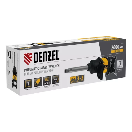 Ударный пневмогайковерт Denzel IW2600 57490, 1&quot;, 4000 об/мин, 2600 Нм купить в Нефтеюганске