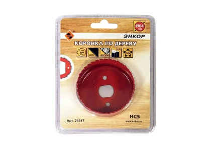 Коронка по дереву 64 мм Энкор 24617 купить в Нефтеюганске