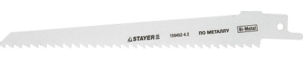 Полотно STAYER &quot;PROFI&quot; S611DF для сабельн эл. ножовки Bi-Metall, дерево, дерево с гвоздями,металл, газобетон, пластик 159452-4.2 купить в Нефтеюганске