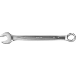 Ключ ЗУБР "ПРОФИ" гаечный комбинированный, Cr-V сталь, хромированный, 19мм 27022-19