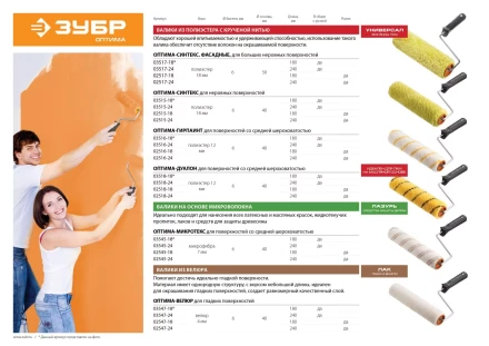 Малярный ролик ЗУБР ОПТИМА-МИКРОТЕКС 40 х 180 мм бюгель 6 мм ворс 7 мм 02545-18 купить в Нефтеюганске