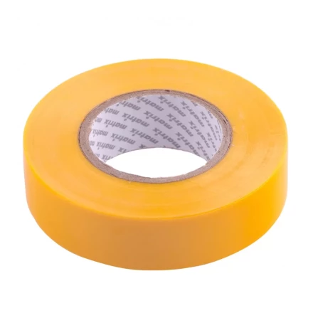 Изолента ПВХ 19 мм х 20 м желтая 150 мкм Matrix 88780 купить в Нефтеюганске