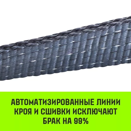 Трос буксировочный динамический HITCH PROF Лента масса авто 33т разрывная 10т 6м петля-петля (SZ071510) купить в Нефтеюганске