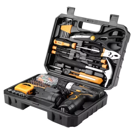 Дрель аккумуляторная DEKO GCD12DU3, 063-4133 + набор 104 инструмента купить в Нефтеюганске