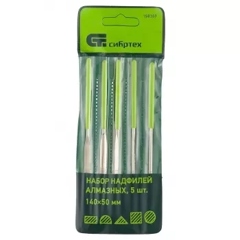 Набор надфилей алмазных 140х50х3 5 штук СИБРТЕХ 158307 купить в Нефтеюганске
