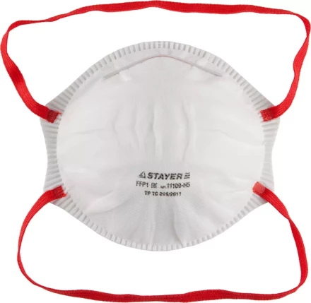 Полумаска фильтрующая STAYER &quot;PROFI&quot; коническая, многослойная, класс защиты FFP1, 5шт 11109-H5 купить в Нефтеюганске