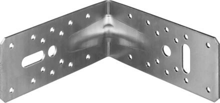 ЗУБР УКУ-2.5, 65 x 145 x 145 x 2.5 мм, цинк, усиленный крепежный уголок (31011-145) купить в Нефтеюганске
