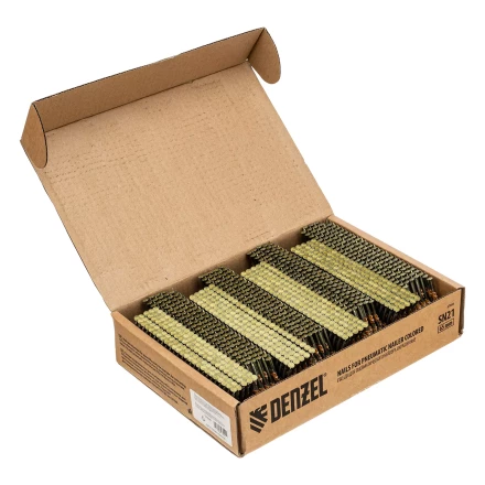 Гвозди для пнев. нейлера крашен. длина 65 мм диаметр 2.9 мм 2000 шт. Denzel 57695 купить в Нефтеюганске