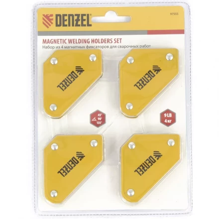 Набор из 4 магнитных фиксаторов для сварочных работ Denzel 97555 купить в Нефтеюганске