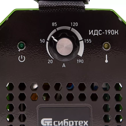Инверторный аппарат дуговой сварки ИДС-190K, 190 А, ПВ 80%, диаметр электрода 1,6-4 мм Сибртех 94394 купить в Нефтеюганске