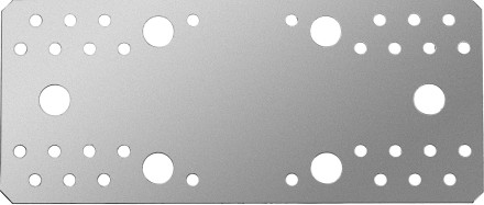 ЗУБР КП-2.5, 210 x 90 x 2.5 мм, цинк, крепежная пластина (31023-210) купить в Нефтеюганске