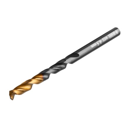 Сверло по металлу, 4,5 мм, HSS-Tin, Golden Tip, 10 шт. Denzel 717211 купить в Нефтеюганске