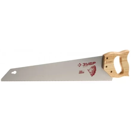 Ножовка ЗУБР &quot;ЭКСПЕРТ&quot; по дереву, универсальный закаленный зуб, деревянная ручка, шаг зуба 3,5мм, 500мм 15275-50 купить в Нефтеюганске