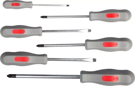 Набор ЗУБР "МАСТЕР": Отвертки, Cr-v, эргономичная двухкомпонентная рукоятка, 6шт 25065-H6_z02 купить в Нефтеюганске