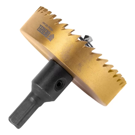 Коронка по металлу HSS, 68 мм, нитридтитановое покрытие Denzel 724122 купить в Нефтеюганске