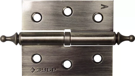 Петля дверная разъемная ЗУБР &quot;ЭКСПЕРТ&quot;, 1 подшипник, цвет ст. латунь (AB), левая, с крепежом, 75х63х2,5мм, 2 шт 37605-075-5L купить в Нефтеюганске