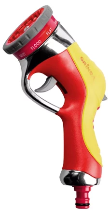 Пистолет-распылитель GRINDA 9-позиц., металлический с TPR, с автомат. сменой режимов распыления 8-427141 купить в Нефтеюганске