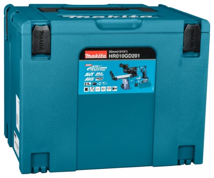 Аккумуляторный 40V перфоратор c пылеудалением Makita HR010GD201 (2АКБ 2,5Ач, ЗУ) купить в Нефтеюганске