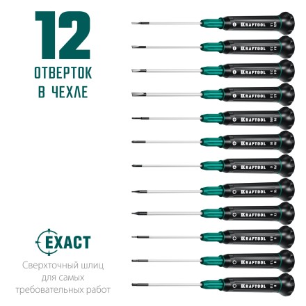 Набор Precision-12: отвертки для точных работ. 25689 купить в Нефтеюганске