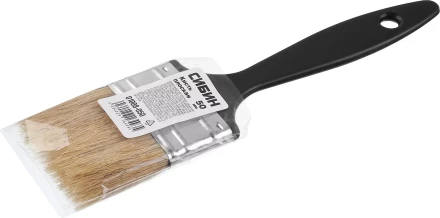 Кисть плоская СИБИН, пластиковая ручка, светлая щетина, 50мм 01008-050 купить в Нефтеюганске