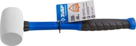 Киянка ЗУБР "ПРОФЕССИОНАЛ" резиновая белая, с фиберглассовой ручкой, 230г 20531-230_z02 купить в Нефтеюганске