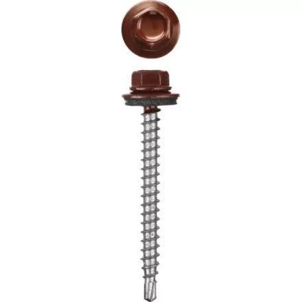 Саморезы СКД кровельные, RAL 3005 темно-красный, 51 х 4.8 мм, 250 шт, для деревянной обрешетки, STAYER 30305-48-051-3005 купить в Нефтеюганске