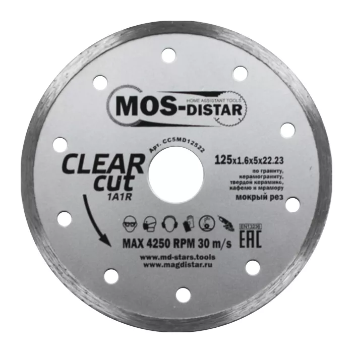 Алмазный отрезной диск 1A1R CLEAR CUT (Чистый рез) (5 mm) MOS-DISTAR 150*1,8*5*22,23 mm купить в Нефтеюганске