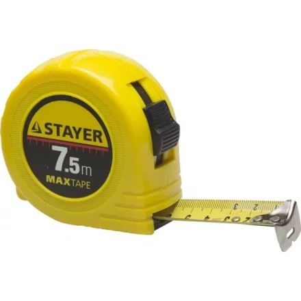 Рулетка STAYER &quot;МASTER&quot; &quot;MaxTape&quot;, пластиковый корпус, 7м/25мм 34014-07-25 купить в Нефтеюганске